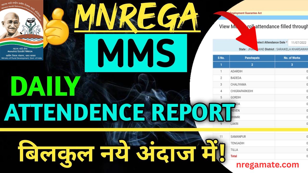 mgnrega daily attendance kaise dekhe